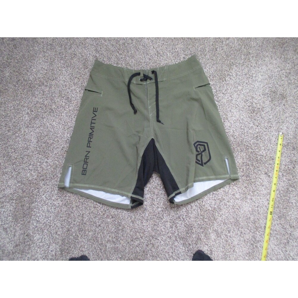 Born Primitive Mens Training Shorts Size 32 Green CrossFit Gym Athletic MMA